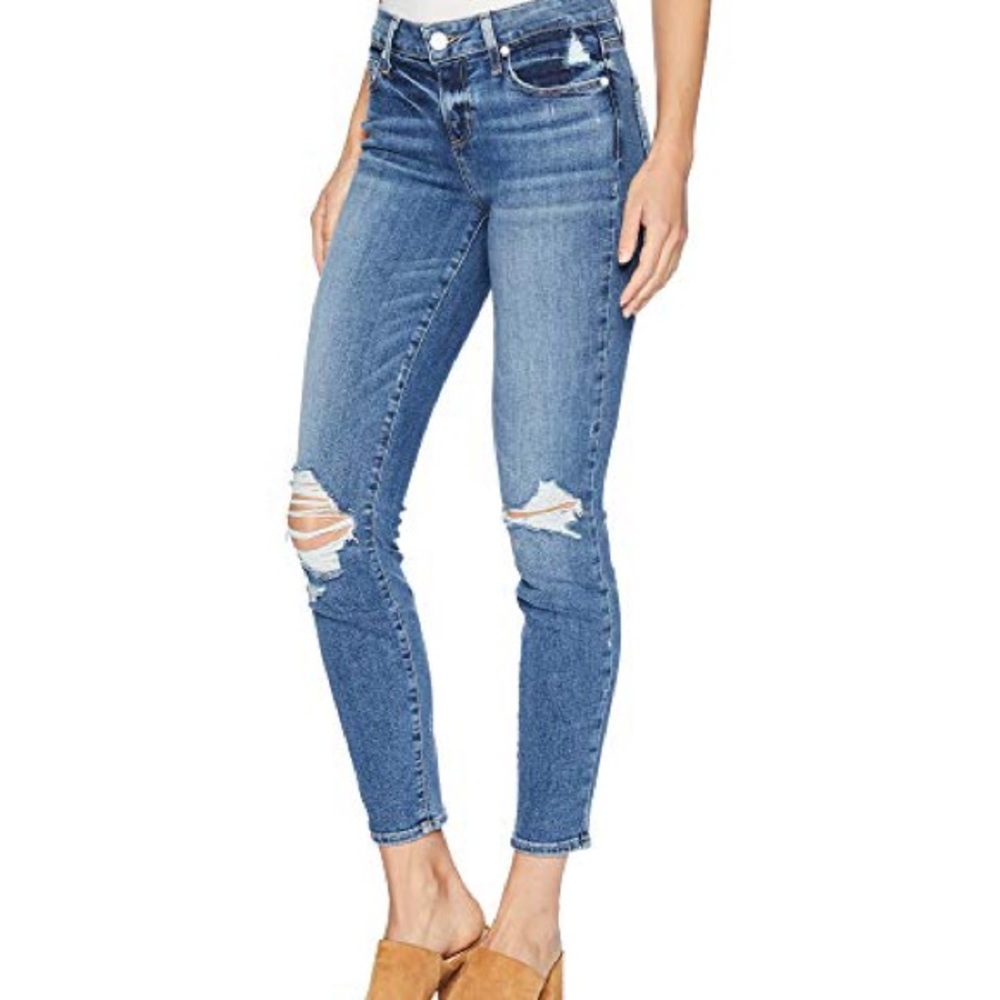 Paige Verdugo Ankle Embarcadero Destructed Mid Rise Ultra Skinny